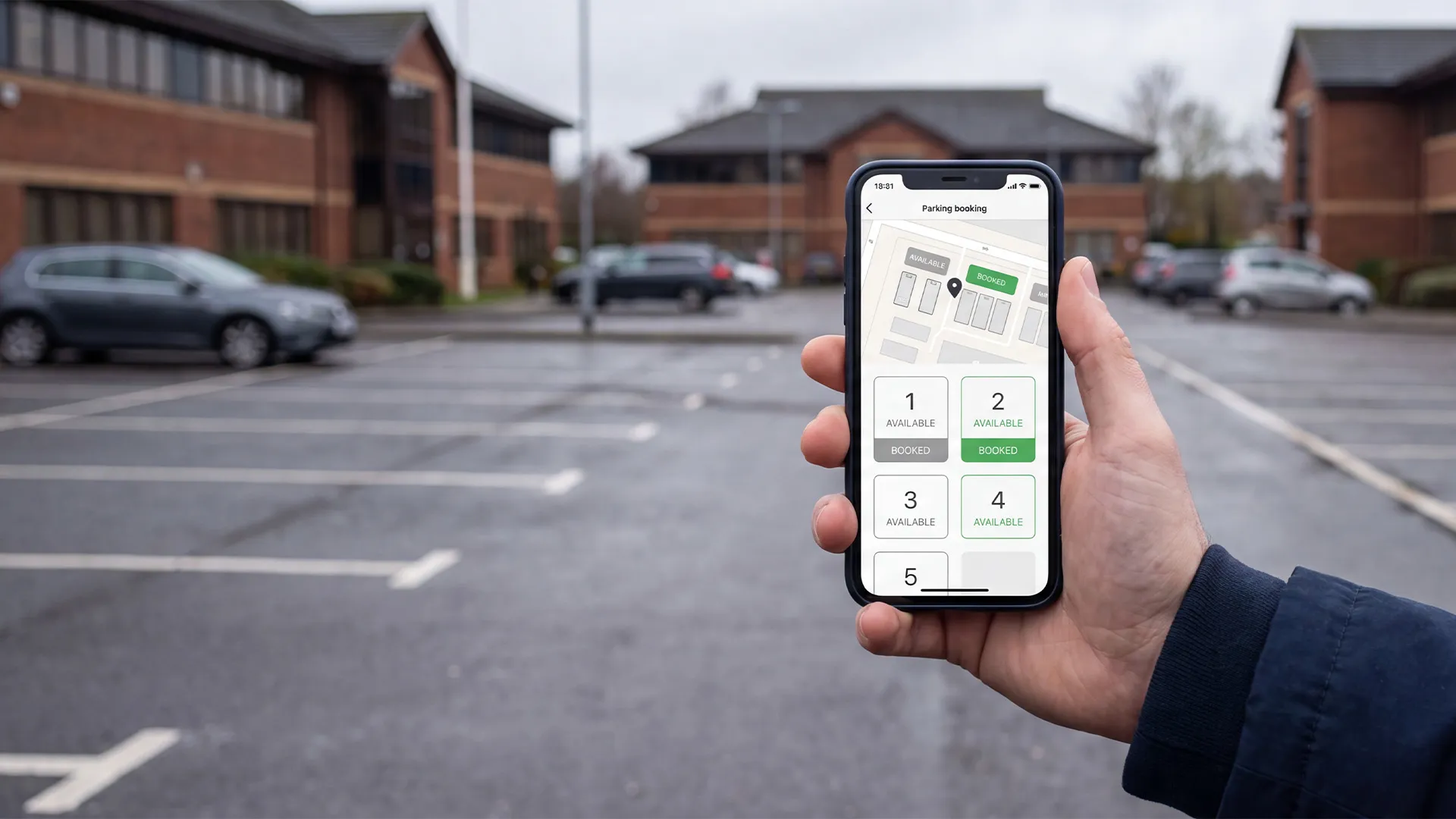 Person using the Book the Bay app to manage pre-authorised parking permits